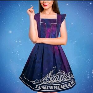 Disney Parks Dress Shop Tomorrowland Space Mountain People Mover Dress Sz M